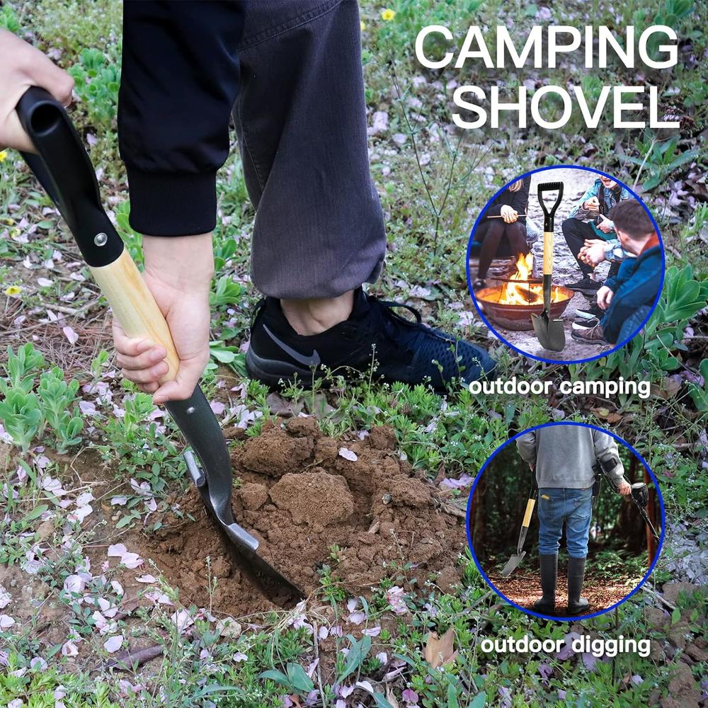 KOLEIYA Small Shovel ,Short Handle Shovel ,Overall Length 28 Inches ,Kids Shovels for Digging ,Shovels for Gardening,Metal Sand Shovel,
