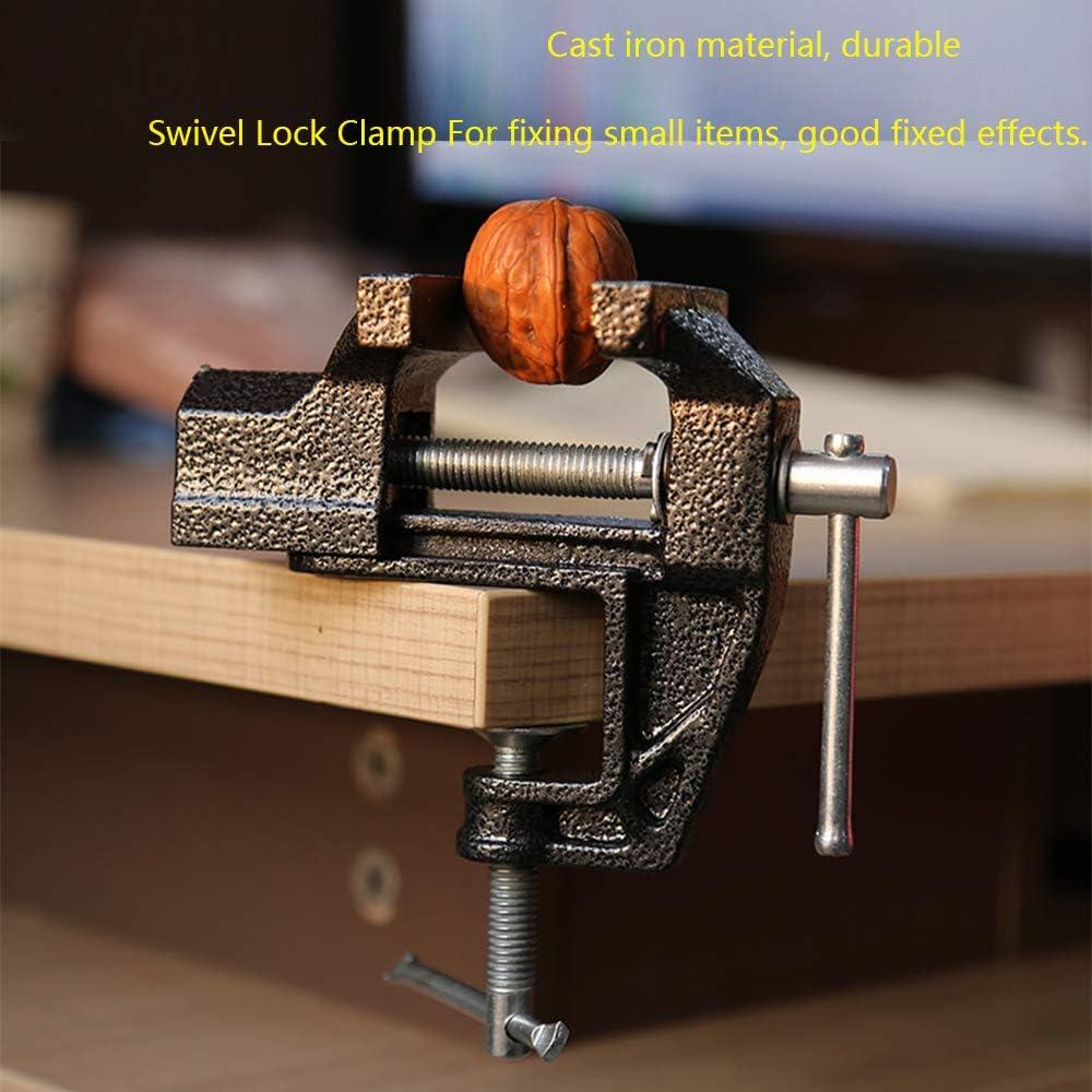 Jilinhangdataiqianchang Mini Table Clamp, Small Bench Vice, New upgraded cast iron manufacturing Jewelers Hobby Clamps Craft Repair Tool Portable Work