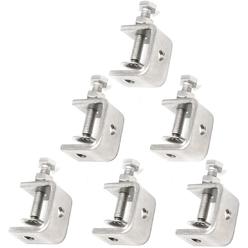 Lizipai 6Pcs Stainless Steel C-Clamp ,wood Clamps,Tiger Clamp Heavy Duty,Wood Working Heavy Duty C-clamp with Wide Jaw Openings, for We