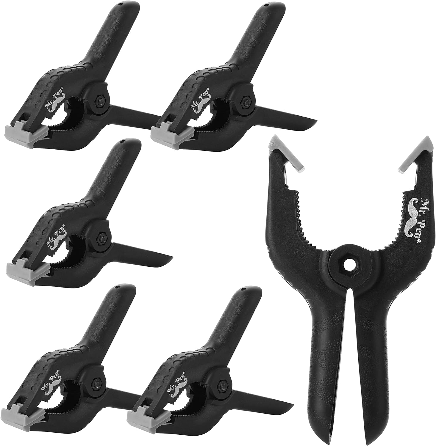 Mr. Pen - Spring Clamps, 6 Pack, 4.5 Inch, Plastic Clamps, Backdrop Clamps,  Clamps Set, Clamps for Crafts, Clamps, Clamps for Backdrop