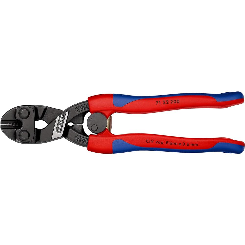 Knipex 71 22 200 Compact Bolt Cutters"CoBolt" 7,87" 20&#194;&#176; angled with soft handle