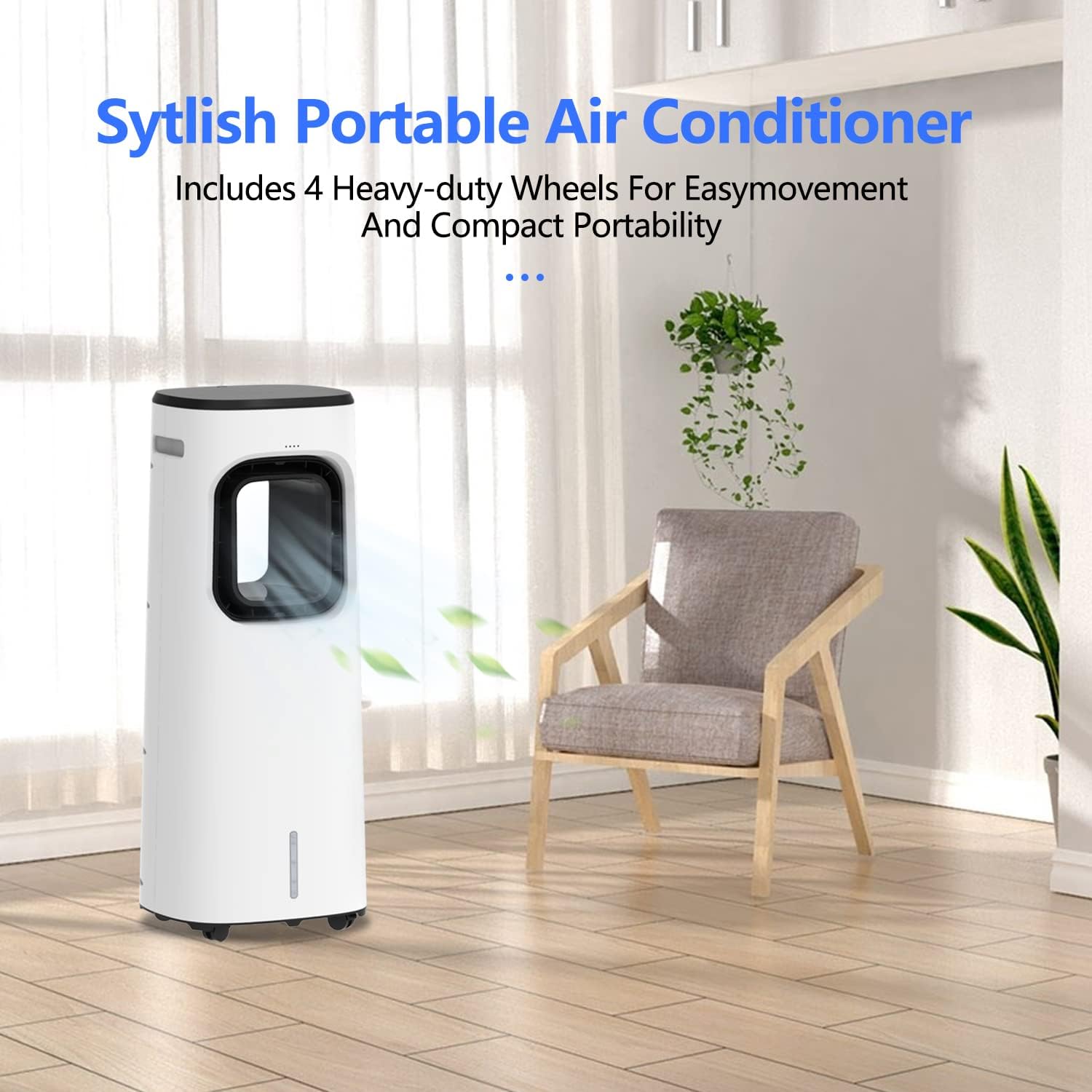 SOOPYK Evaporative Air Cooler for Room | Cooling Fan | Humidifier 3-IN-1 | 20ft Remote Control | 8-Hour Timer | 3 Wind Speeds | 4 Mode