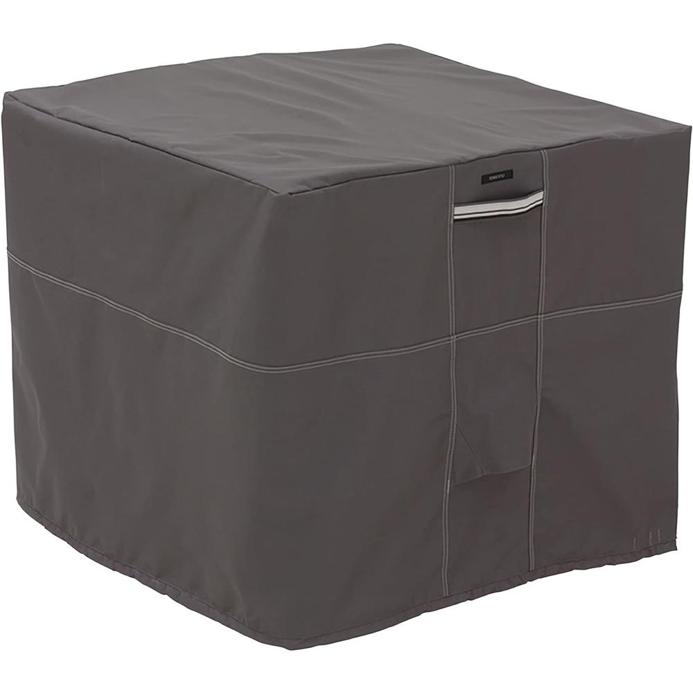 Classic Accessories Ravenna Water-Resistant 34 Inch Square Air Conditioner Cover, Patio Furniture Covers