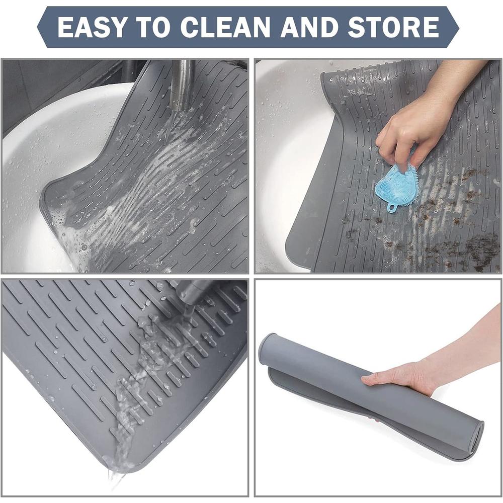 Generic Silicone Stove Top Cover for Electric Stove, 28 * 20 inches Extra Large Silicone Dish Drying Mat, Glass Top Stove Cover To Prot