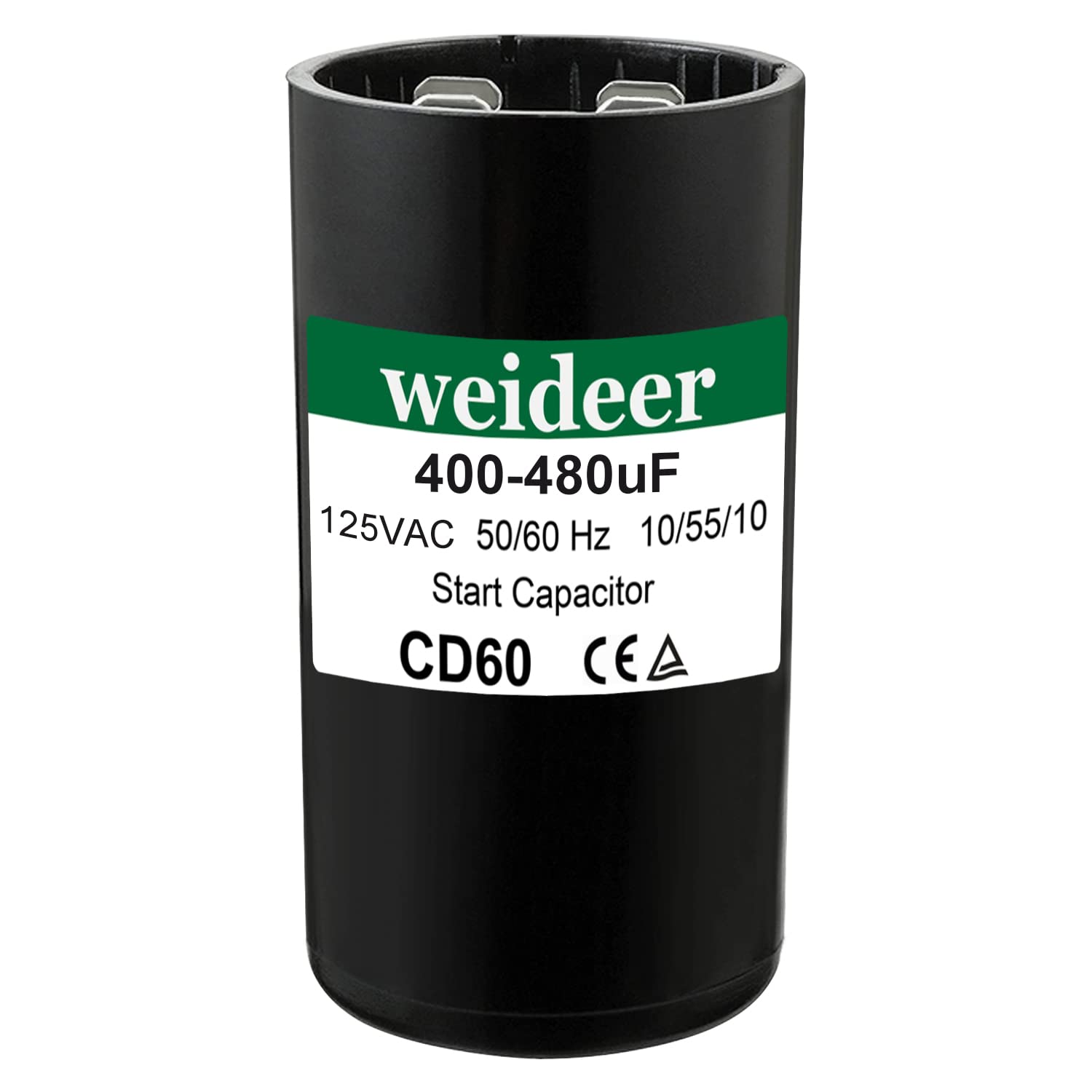 Generic weideer 400-480 uf/MFD Motor Start Capacitor 125 VAC Volts 50/60 Hz for Well Pump and Others