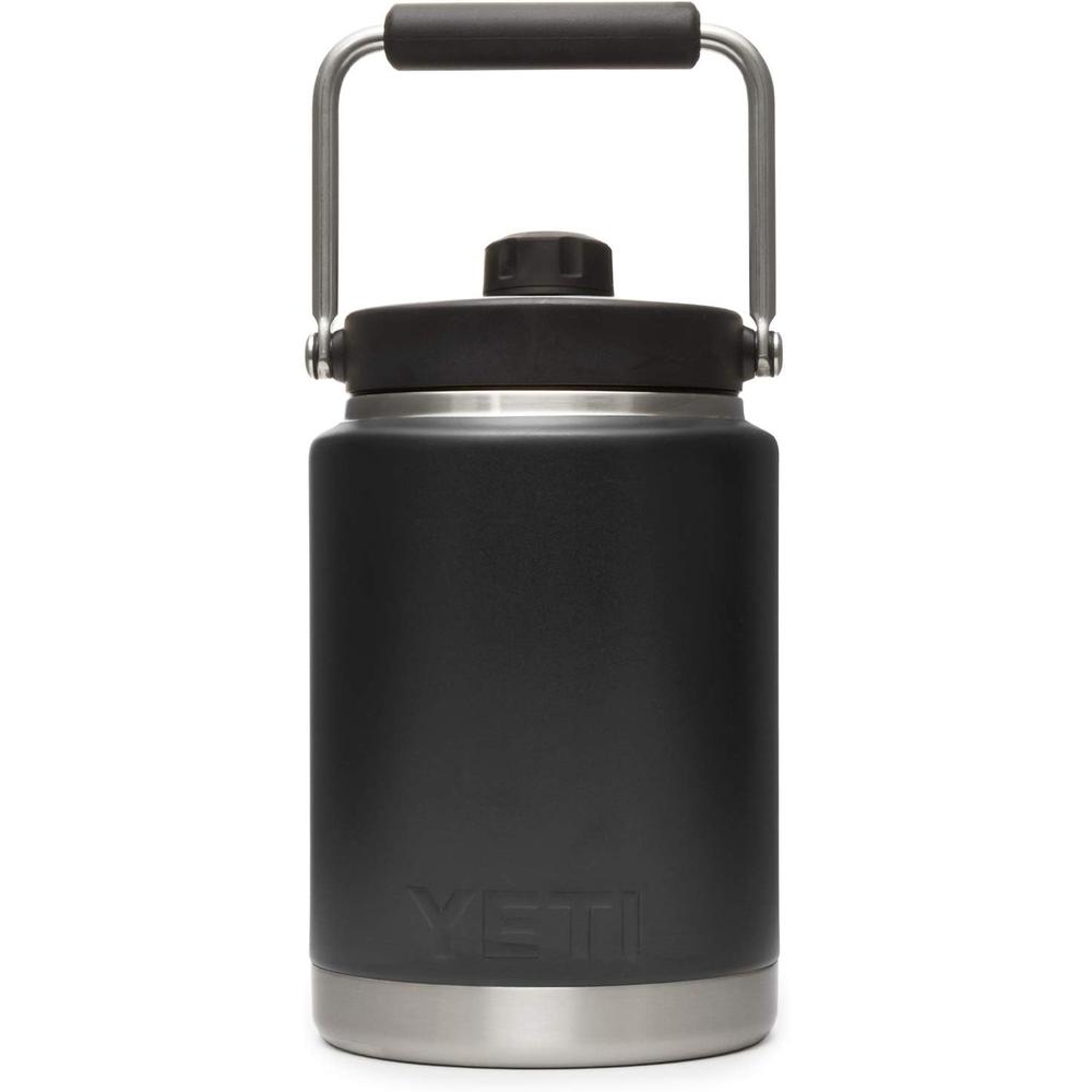 Yeti Rambler Half Gallon Jug, Vacuum Insulated, Stainless Steel with MagCap, Black