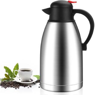 Vermida iSH09-M609529mn 68 Oz Thermal Coffee Carafe,2 Liter Stainless Steel  Thermos Carafe,Double Wall Insulated Coffee Server,Sealed Coffee Thermos Di