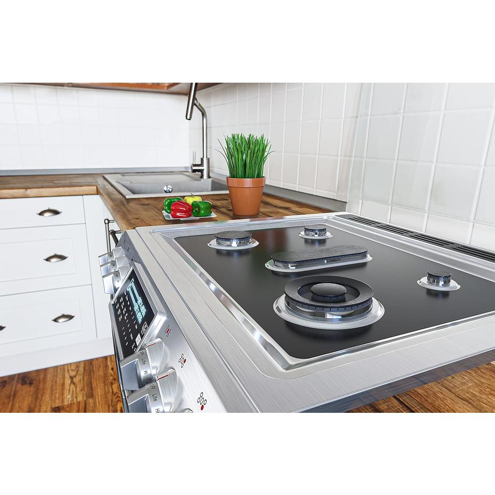 Skywin Stovetop Cover - Spill Guard Gas Range Protector, Custom Fit Protective Stove Liner for Samsung Gas Range