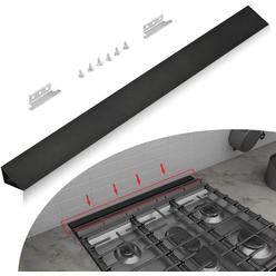 KOZHOM Slide-in Range Rear Filler Kit Black, Universal Triangular Fill Strip, Top Trim Kit Between Stove and Wall for Whirlpool & Most 
