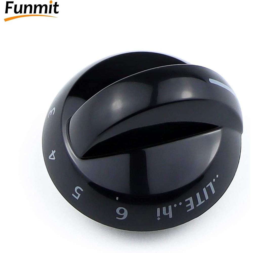 Funmit 316220009 Top Burner Stove Knob Replacement for Frigidaire Replaces AP4322122 PS1991531 EAP1991531  (Black, 1 Pack)