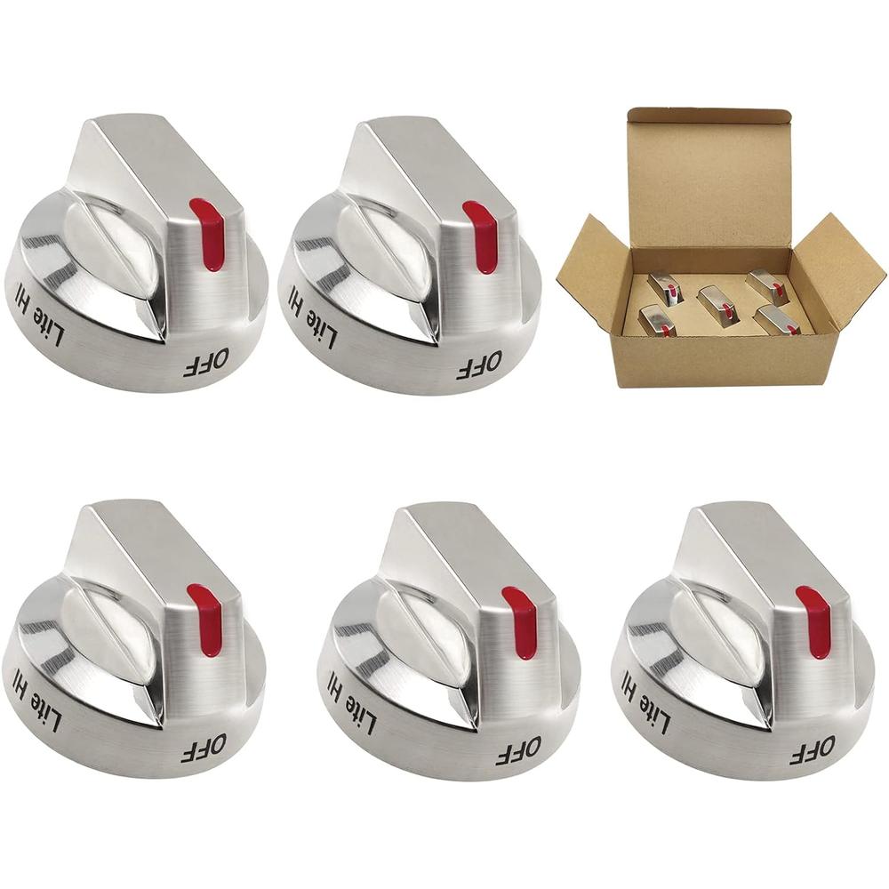Bioduck DG64-00473A Replacement Stove Knobs for Samsung Stove Oven Gas Range, Reinforcement Metal Collar Durable and&#194;&#160