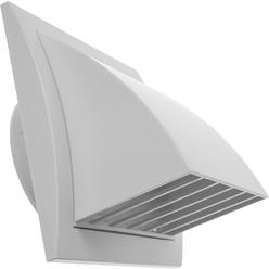 REPA MARKET 4'' Inch Exhaust Hood Vent with Rain Cover and Flap, White, Indoor and Outdoor Air Vent Cover, HVAC Exhaust Vent Duct Cover, 6'