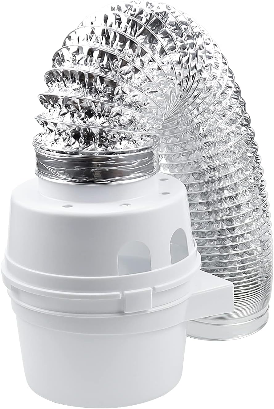 Cenipar TDIDVKZW Dryer Vent Kit 4 Inch Indoor with 5 Feet Ducting Hose