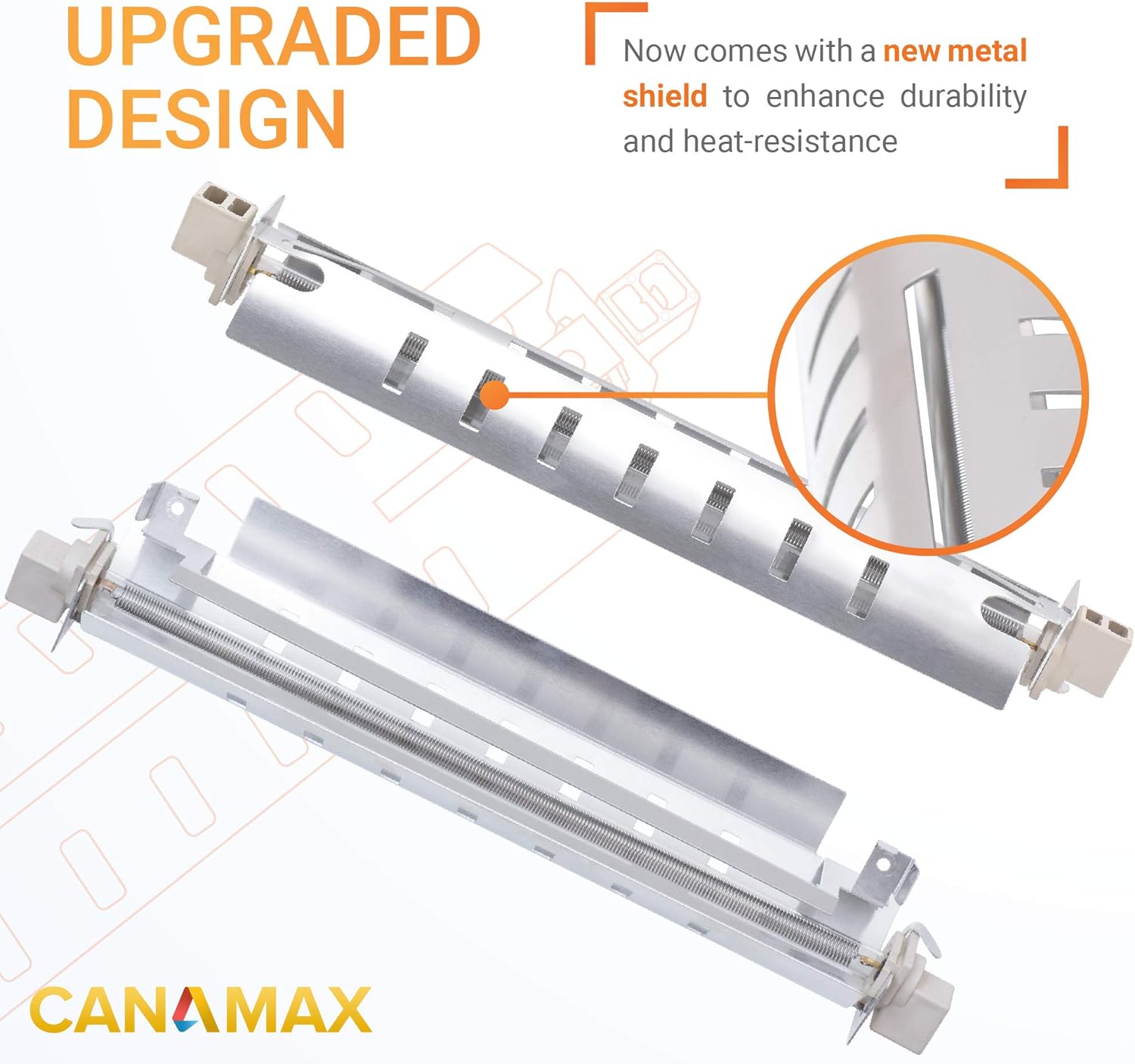 Canamax [Upgraded] WR51X10055 Defrost Heater Heating Element Assembly Premium Replacement Part  - Compatible with GE Hotpoint Refrigera
