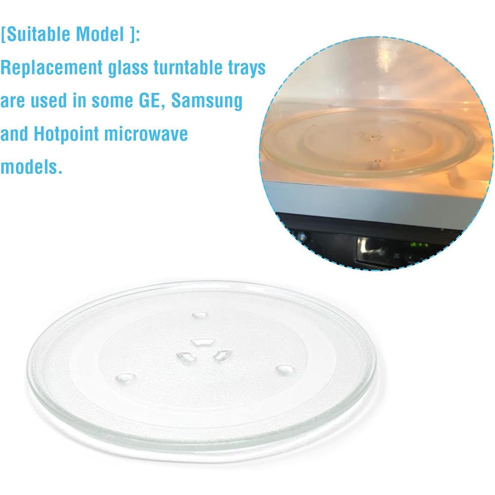 APPLIANCEMATES 11.25" Microwave Glass Turntable Plate Replacement Compatible with GE and Samsung- 11 1/4" Microwave Glass Turntable