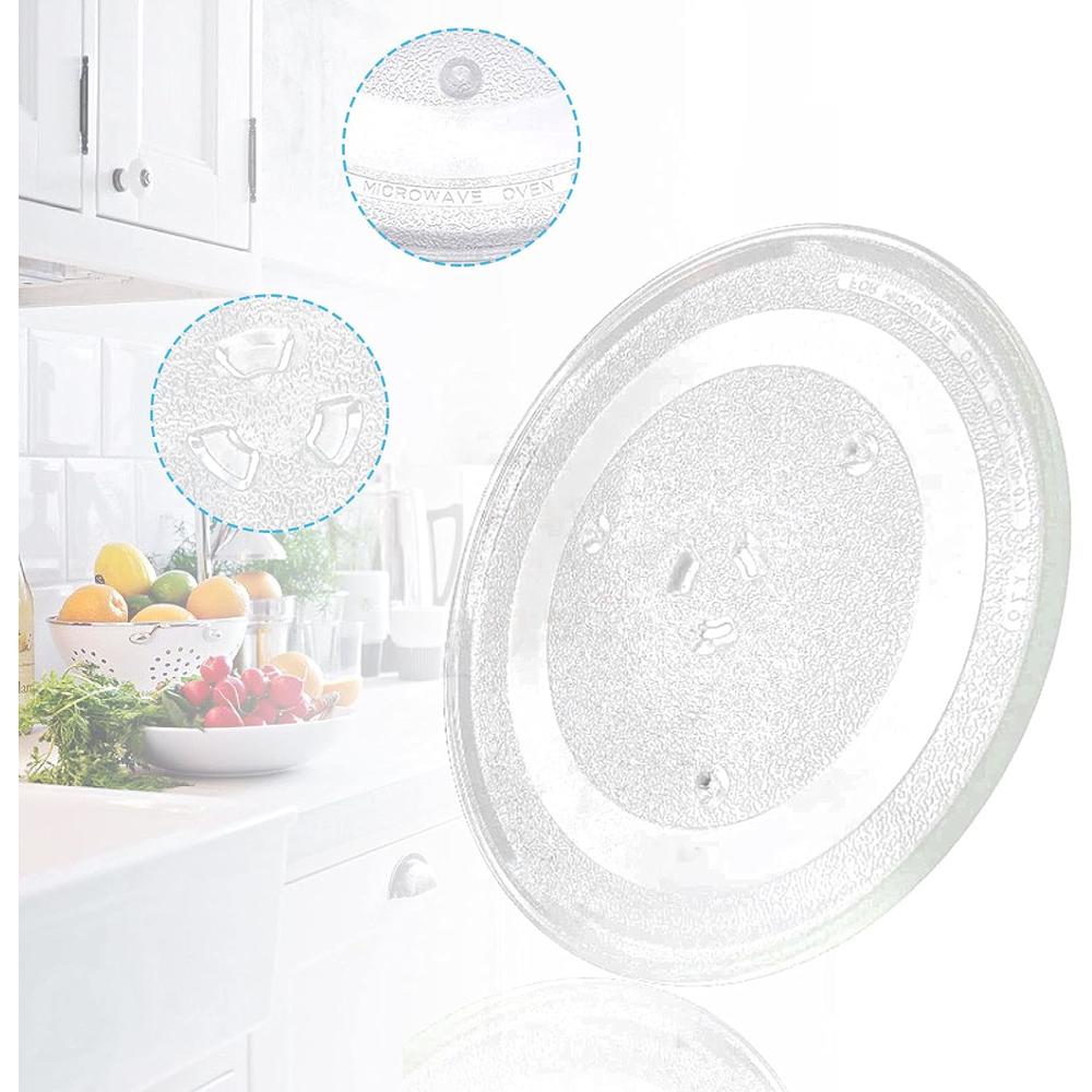 APPLIANCEMATES 11.25" Microwave Glass Turntable Plate Replacement Compatible with GE and Samsung- 11 1/4" Microwave Glass Turntable