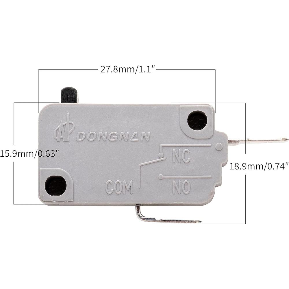 Generic KW3A Microwave Oven Door Switch 16A 125V/250V Door Interloc (2 Normally Open and 1 Normally Close)