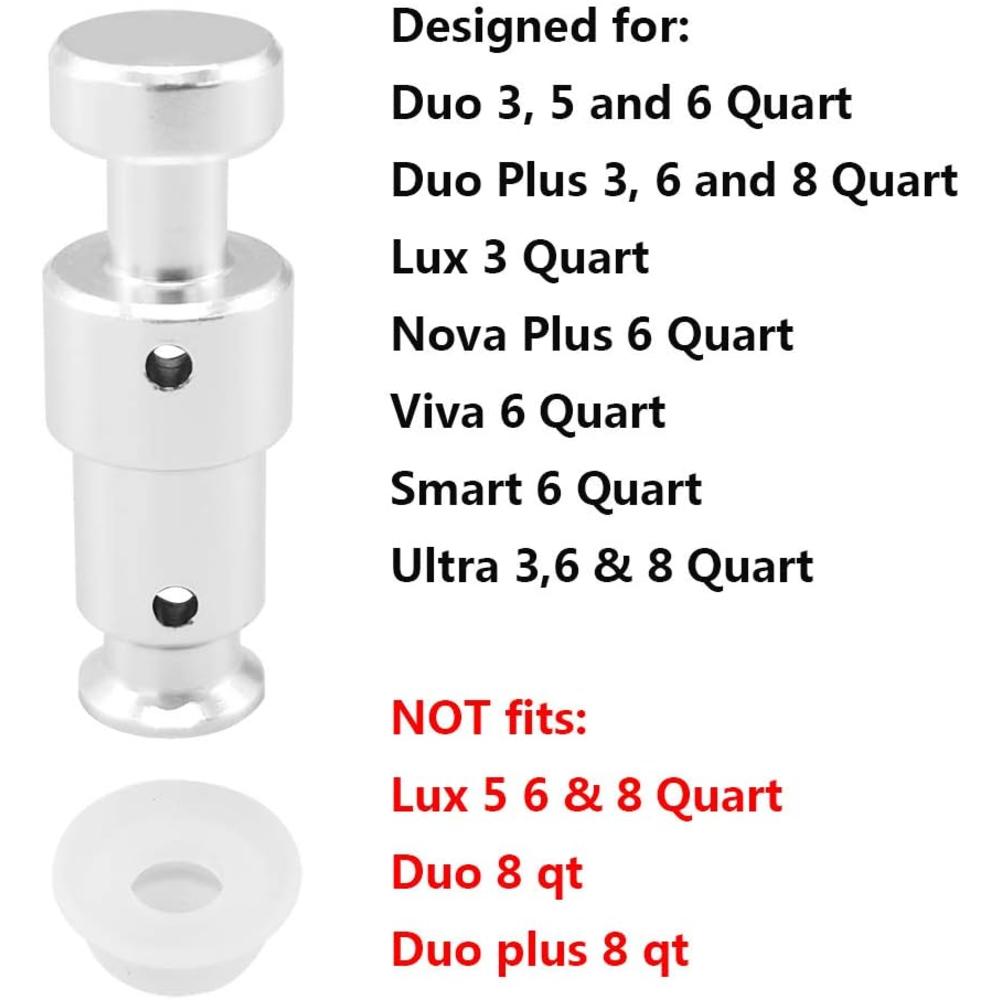 Alamic Replacement Float Valve for Instant Pot Duo 3, 5, 6 Qt, Duo Plus 3, 6 Qt, Ultra 3, 6, 8 Qt, Lux 3 Qt - 2 Float Valves 4 Silicon