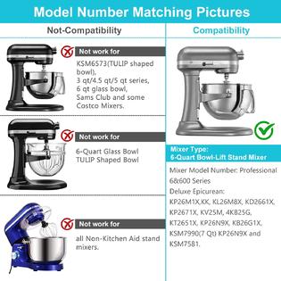 Generic iSH09-M607138mn Flex Edge Beater for Kitchenaid 6 Quart Bowl- Lift  Stand Mixer, Beater Paddle with Scraper for 6 QT Bowl- Lift Mixers, Attachme