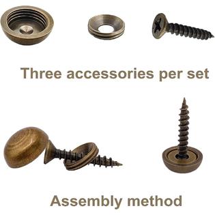HUALAHUALA 8Pcs Pure Brass Decorative Screw with Caps used as