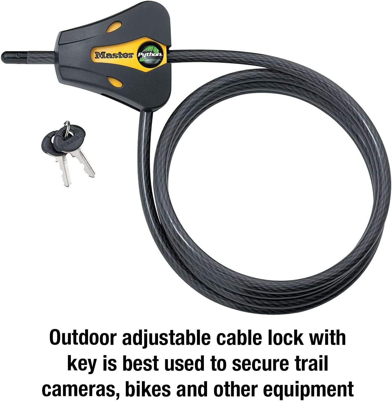 Master Lock - Keyed Alike Trail Camera Python Adjustable Cable Locks 8419KA-4