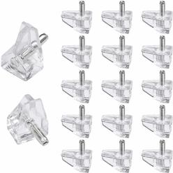 Jamiikury 20pcs Clear Shelf Pegs, 3mm Plastic Shelf Pins Small Shelf Support Pins, Cabinet Shelf Clips for Cabinets Bookcase Shelves Cupb