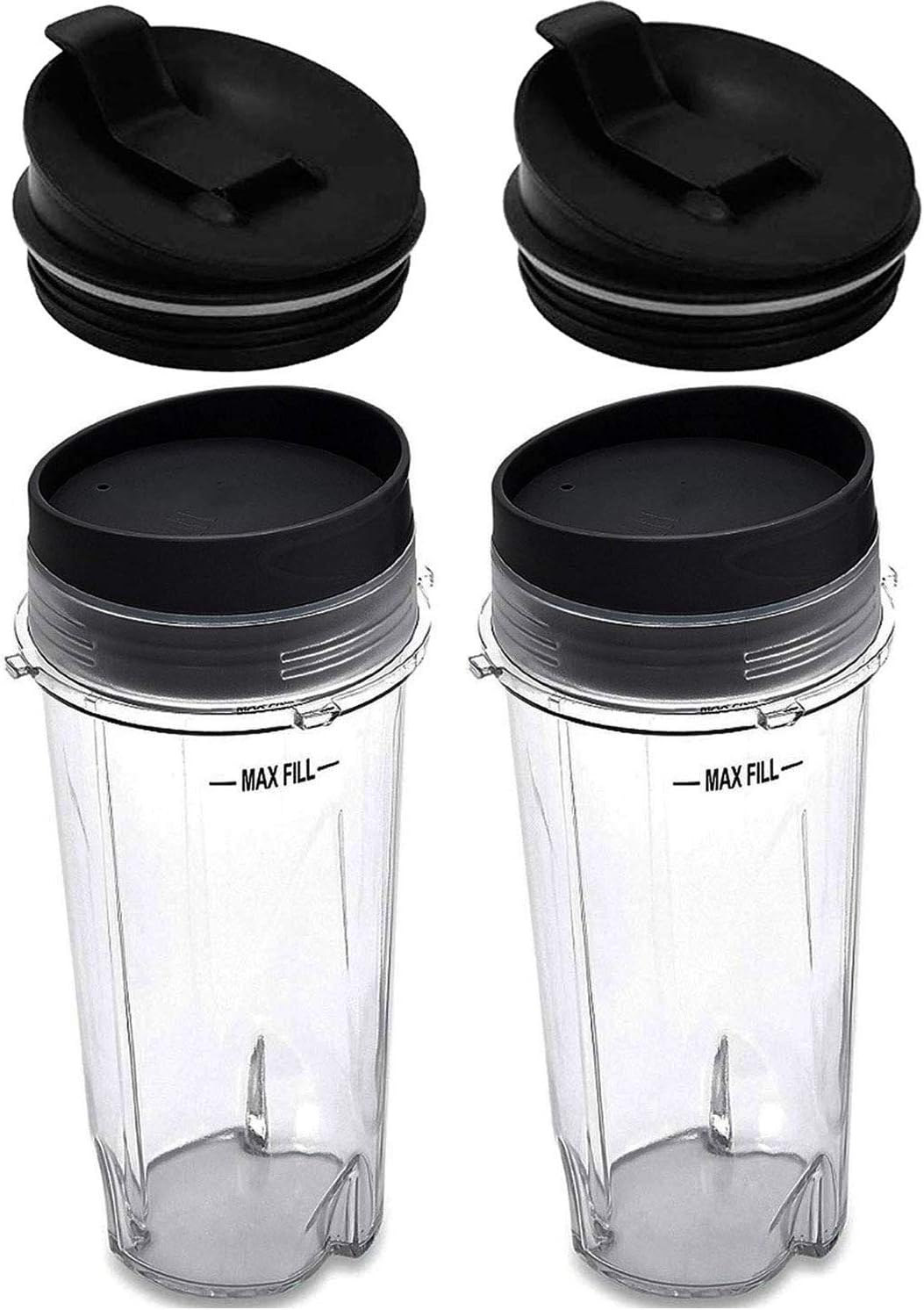 Wadoy 16OZ 16oz Blender Cup Set Compatible with Ninja Replacement