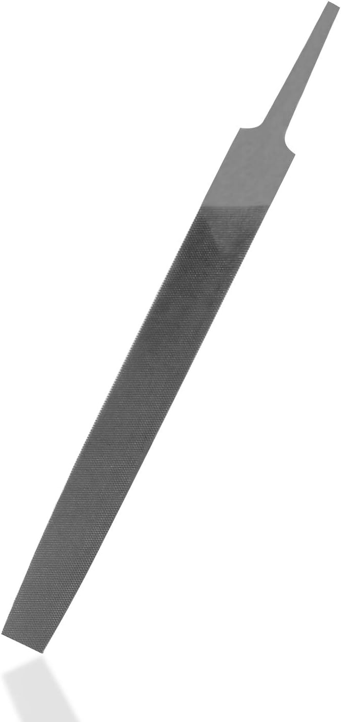 Kalim Flat Medium Cut File, Double Cut Teeth, 6'' Length, Made of High Carbon Steel, Hand File Without Handle Suitable for Wood, Meta