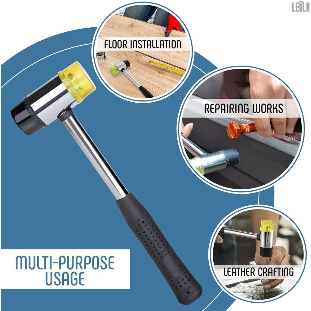 LEGLO Small Rubber Mallet Hammer Tool - 25mm Non Marring Hammer Tapping ...