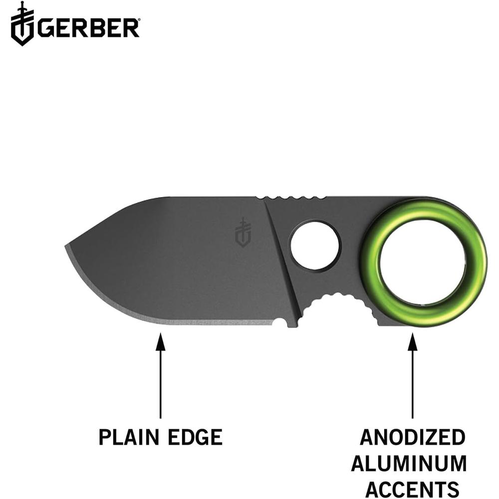 Gerber Gear 31-002521N GDC Pocket Knife Money Clip, GDC Fixed Blade Knife and Case, EDC Gear, Stainless Steel
