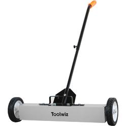 King Company Toolwiz Magnetic Pick Up Sweeper 24-inch Large Magnet Pickup Lawn Sweeper Roofing Tools, 33Lbs Yard Magnet with Telescoping Hol