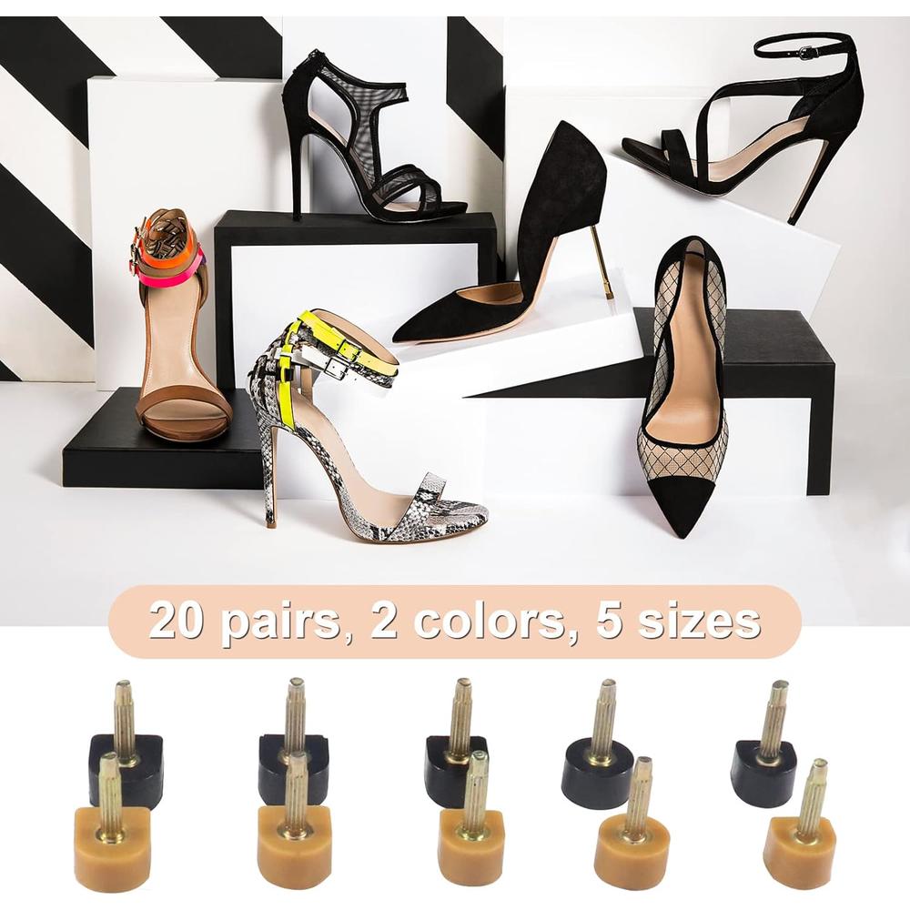 Generic BIGGCOOL Heel Replacement Tips for Womens High Heel Shoes, Shoe Repair Kit Heel
