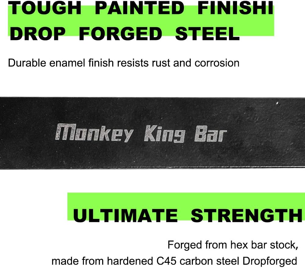 Monkey King Bar -15IN Crescent Flat Pry Bar- Nail Puller to Pry Open Old Wall Studs