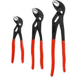Kowsinde 3-Piece Groove Joint Pliers Set, Adjustable Water Pump Pliers, V-Jaw Tongue and Groove Pliers, 7-inch, 10-inch, 12-inc