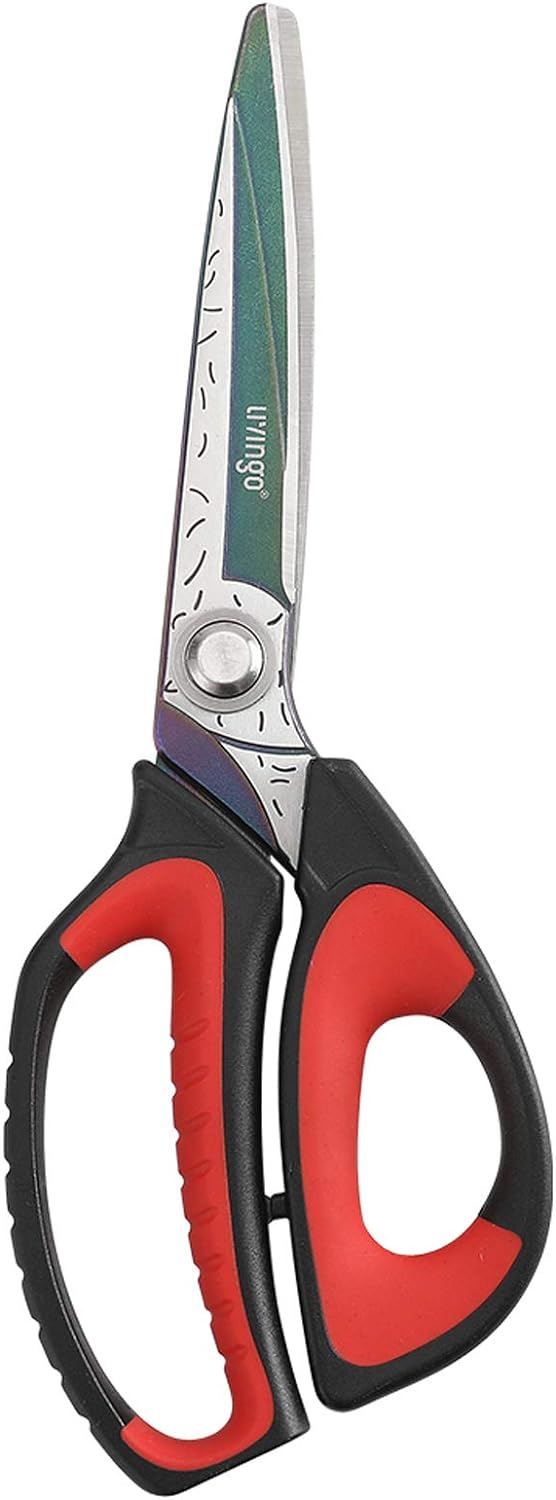 LIVINGO 10'' Multipurpose Heavy Duty Scissors, Premium Titanium Coating  Forged Stainless Steel Tool Industrial Shears for Household Pru