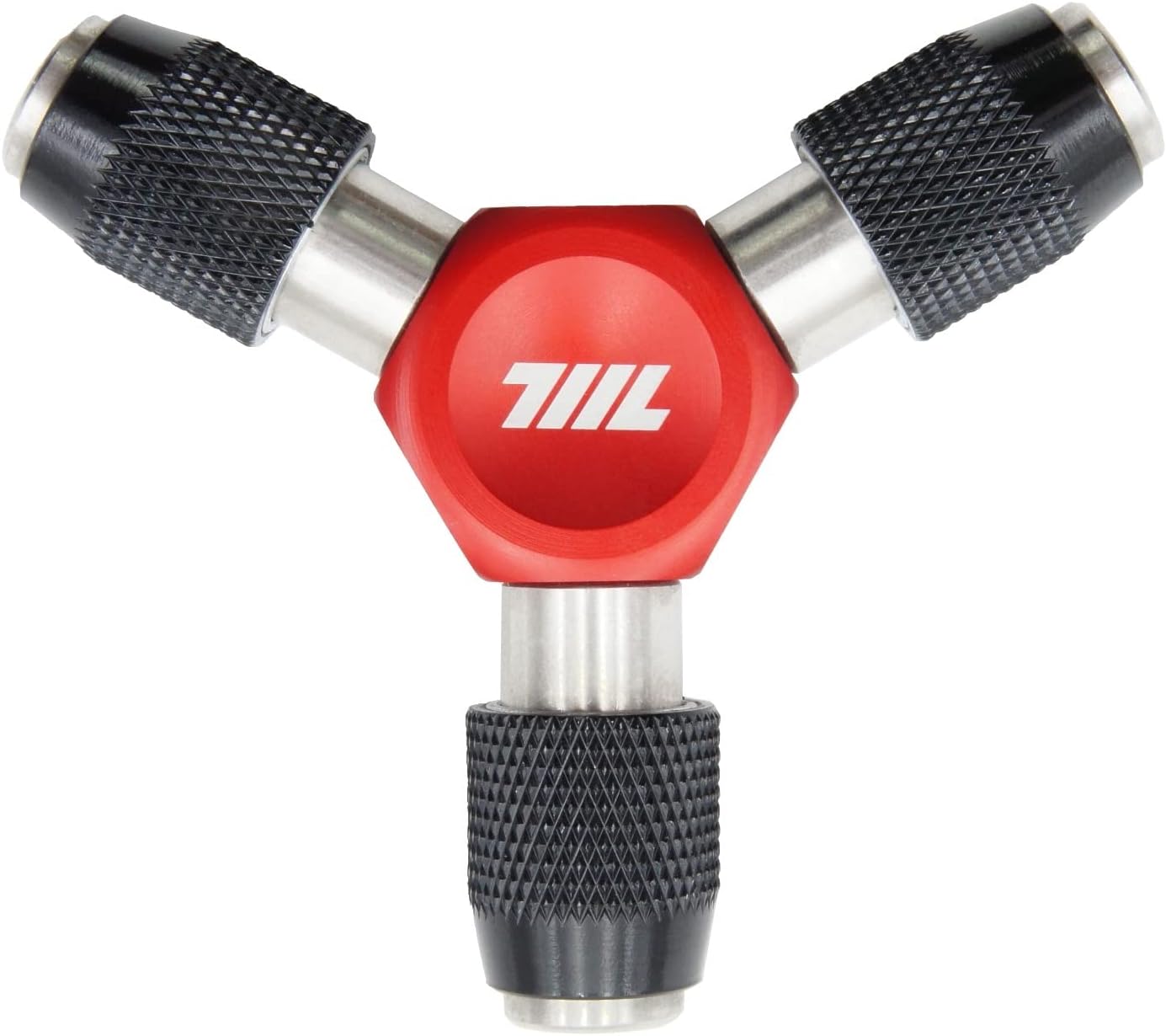 711L EDC Y Driver I Three Way 1/4" Hex Bit Driver I Y Type Hex Socket Wrench I Compact Motorcycle Bicycle Bike Tool (RED)