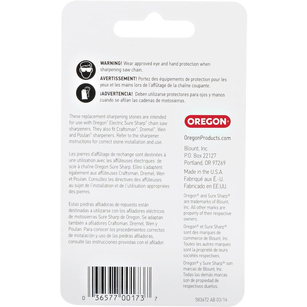 Oregon Tool Oregon 28841 7/32-Inch Electric Sure Sharp Replacement Sharpening Stones