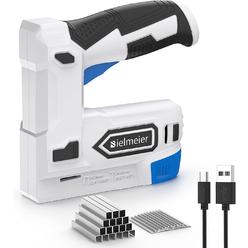 POPULO Bielmeier Electric Staple Gun, 2 in 1 Lithium-ion Electric Stapler, 4V Cordless Brad Nailer Kit with Staples Nails, USB Charger