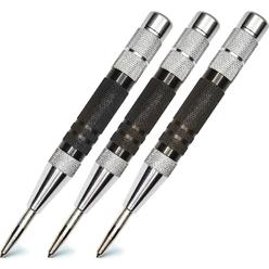 ALLY Tools and Parts Corp. ALLY Tools Super Strong 3 PC SET of 6 Inch Heavy Duty Automatic Center Punch, Perfect Automatic Center Punch for Metal, Wood, P