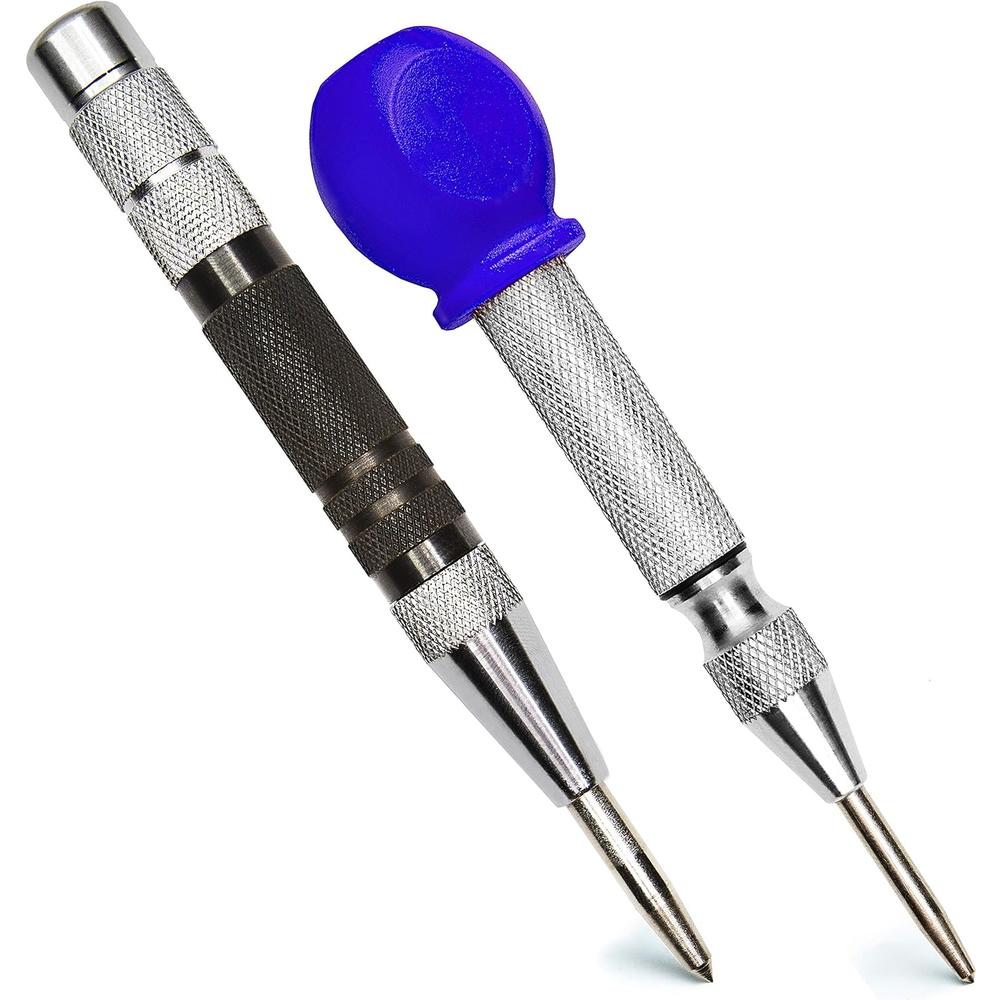 ALLY Tools and Parts Corp. ALLY Tools Super Strong 6 Inch and 5 Inch Heavy Duty Automatic Center Punch, Perfect Automatic Center Punch for Metal, Wood, Pl