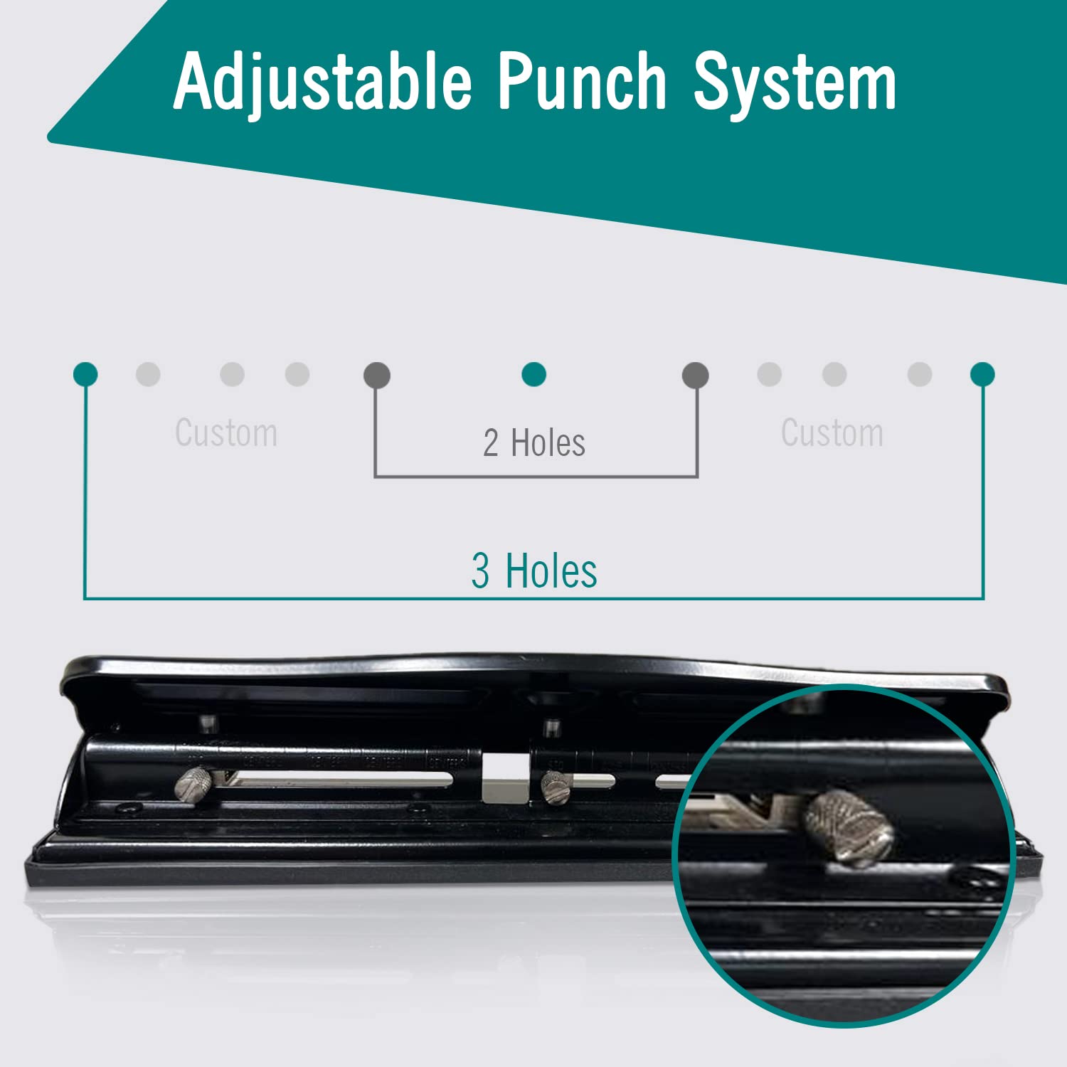 Generic Hole Punch Adjustable 3 Hole Punch 10 Sheet Capacity Hole