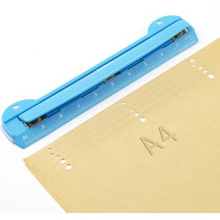 WORKLION WorkLion Hole Puncher 3 Ring â€“ Blue Portable  Metal Hole Punch Single for Binder, 5 Sheet Capacity
