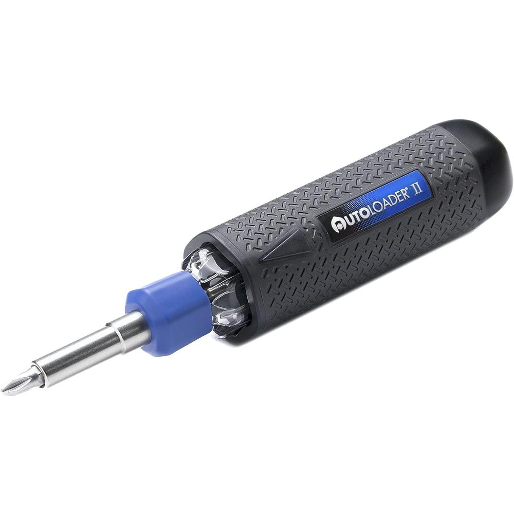 Eaglemark Industries Screwdriver Multi Tool Magnetic | Multi-Bit Auto Loading Barrel Patented | Ergonomic Anti-Roll Handle With Rotating Collar | In