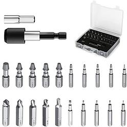 Raynesys Damaged Screw Extractor Set, 22 PCS Easy Out Stripped Screw Extractor Kit, Screw Remover for All-Purpose Extractor Magnetic Ext