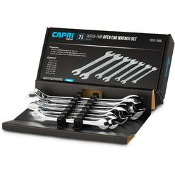 Capri Tools Super-Thin Open End Wrench Set, Metric, 6 to 19 mm, 7-Piece (11850-7MRK)