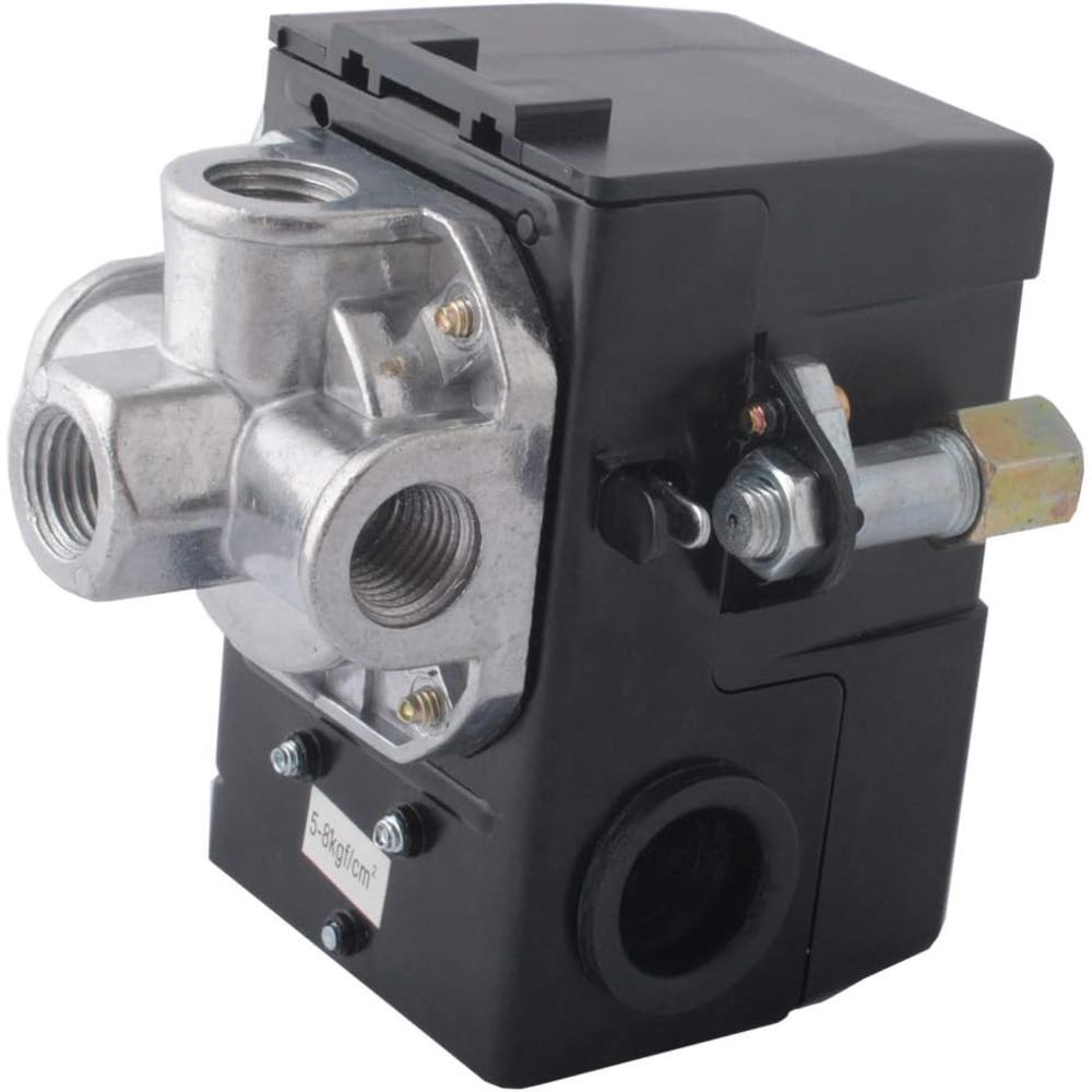 ketofa LF10-4H Pressure Switch, 4 Port Air Compressor Pressure Switch Replacement Control NPT1/4 95-125 PSI 20A