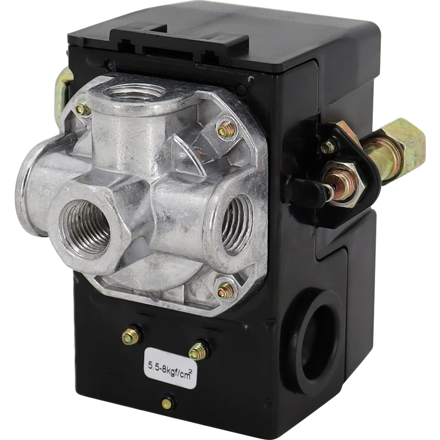 Generic Air Compressor Pressure Switch 95-125 PSI Control Unloader, LF10-4H 95-125 PSI 20A 4 Port Pressure Control Switch Valve NPT 1/4
