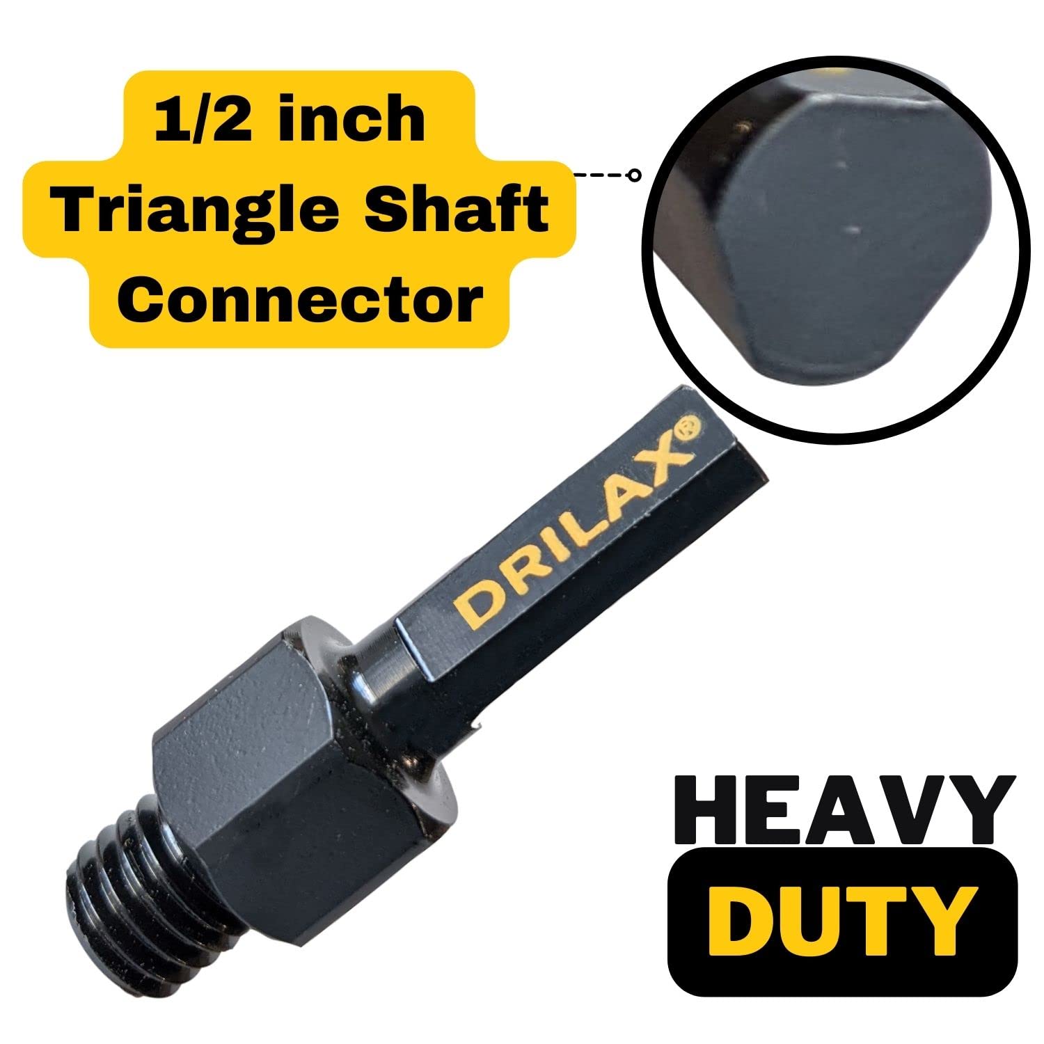 Generic Core Drill Adapter 5/8 Threaded Arbor Diamond Hole Saw 5/8 inch - 11 to 1/2" Shank Sanding Attachment Arbor Shaft Adaptor
