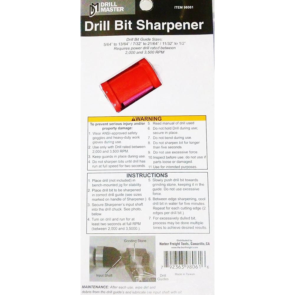 Drill Master Drill Bit Sharpener