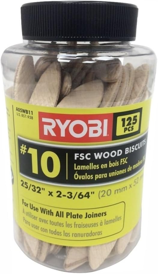 RYPBI Ryobi A05wb11#10 Fsc Wood Biscuits (125-piece)